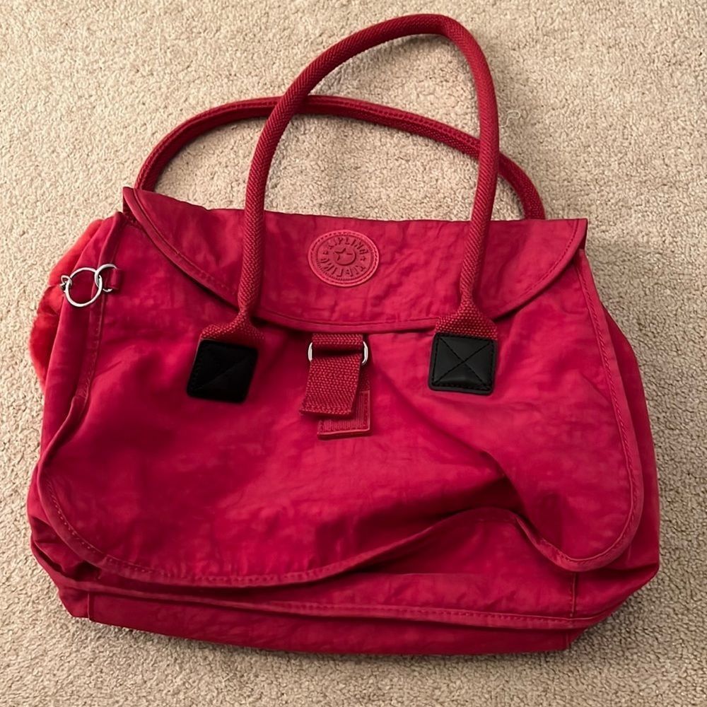 Kipling Red Tote Bag